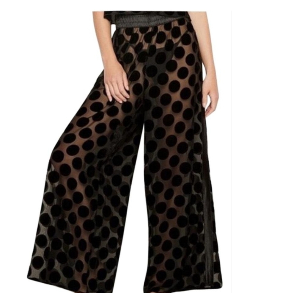 Victoria's Secret wide leg mesh lounge pant